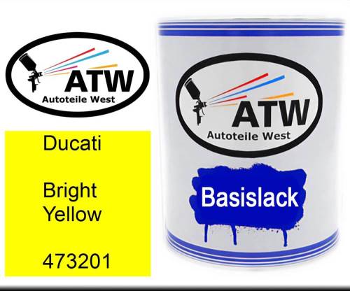 Ducati, Bright Yellow, 473201: 1L Lackdose, von ATW Autoteile West.